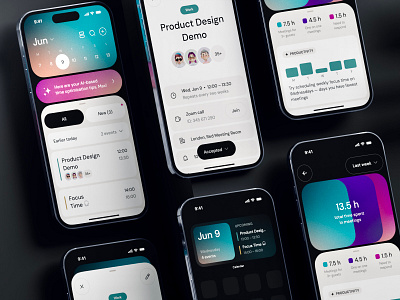 Calendar Concept 3d app calendar chart design event interface ios iphone mobile mobileapp schedule stats ui widget