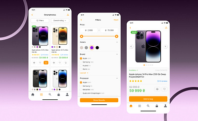 smartphones store/filters/cart app branding design graphic design illustration logo technique ui vector