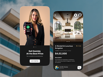 Real Estate mobile app appdesign broker brokery construction creative design design design inspiration graphicsdesign house mobileappui modern design novuslogics property property dealer propertyforsale real estate residency sale trendy useriinterface