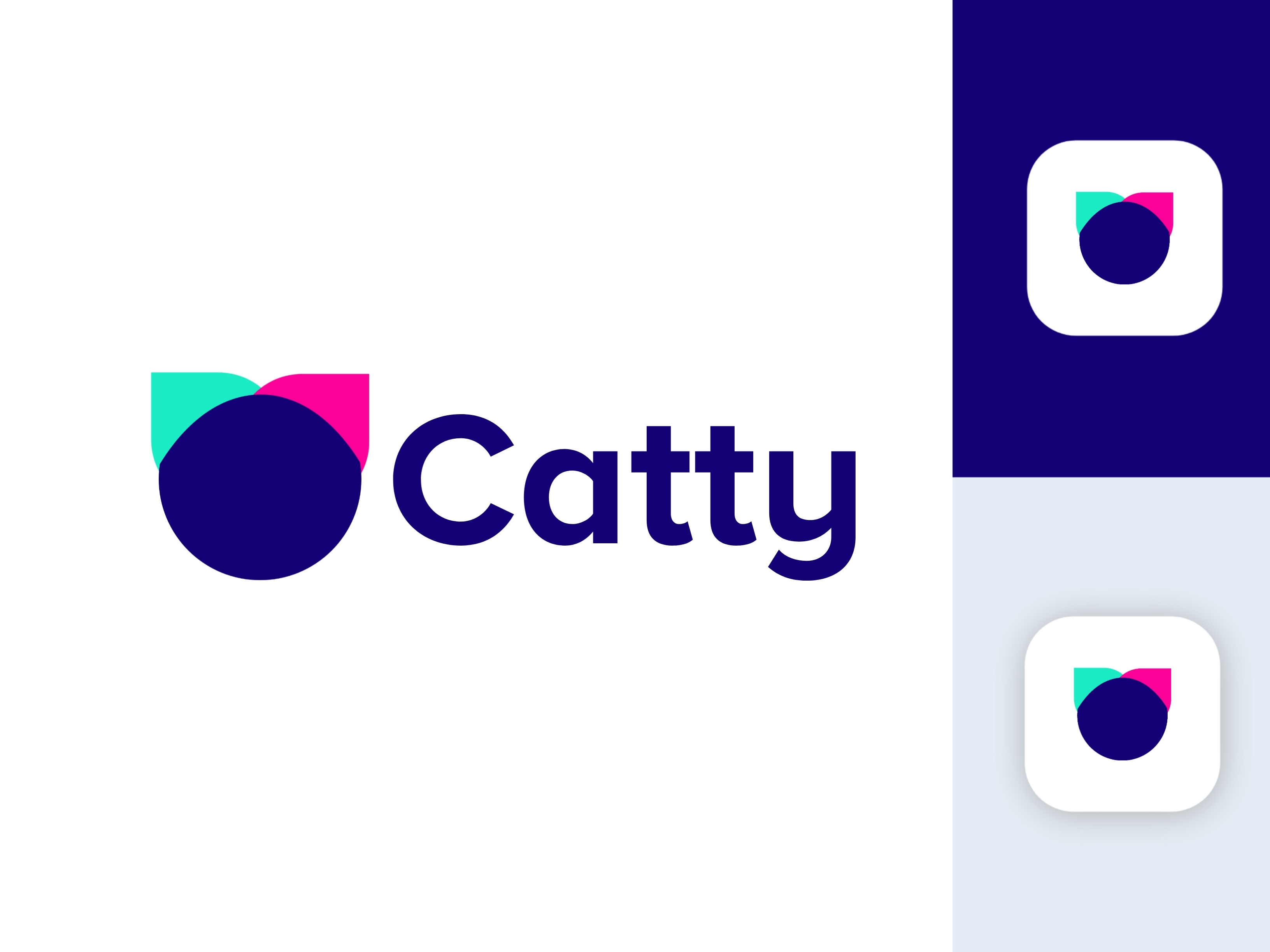 Cat logo design app icon app logo brand identity brand logo brand mark branding cat cat logo cat lover colorful company logo graphic design logo logo design logo designer minimal modern logo software ui web logo