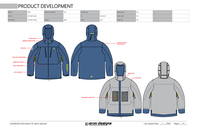 Softshell Jacket design graphic design illustration production file sketch softshell jacket tech pack techpack