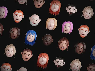 3D Avatars for Dating App 3d 3d avatar animation app avatar blender branding dailyui design emoji graphic design illustration memoji ui ui design ui ux ux ux design web webdesign