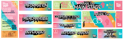 St Pete Pride Design Work banner design branding event banners event signage graphic design informational banners informational signage large scale design multimedia designer print social media blasts stage banner