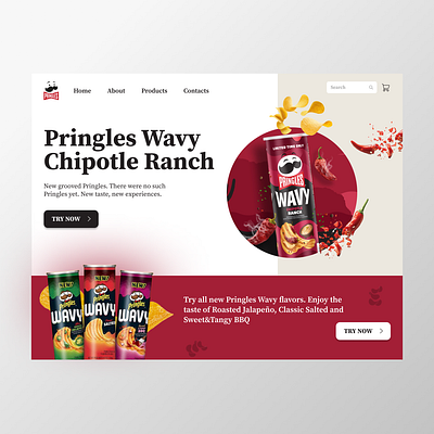 Redesign Pringles web site design redesign ui uxui website