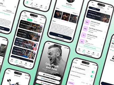 Gym app design branding design newdesign ui uidesign uiux