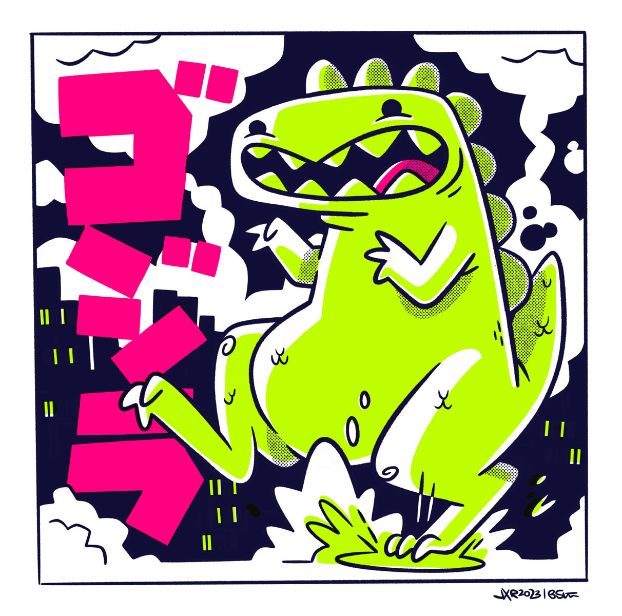 Cute Godzilla by Jetpacks and Rollerskates on Dribbble