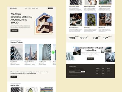 Stonehurst Architecture Landing Page landingpage ui webdesign