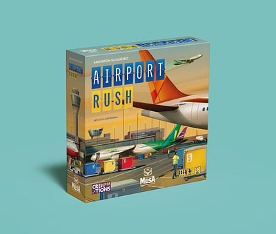 Airport Rush - Board Game Art and Design art board game board game artist board game graphics design graphic design illustration logo ui