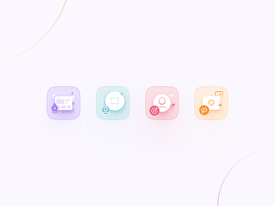 Icons for a saas project 🖥️ admin branding browser colors design dribbble heatmaps icons illustration illustrator linear marketing saas smooth icons ui ux vector