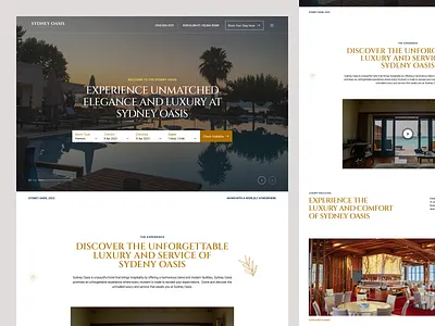 Sydney Oasis - Hotel Booking Website booking clean company homestay hotel hotelwebsite modern real estate reservation resort stacation style travelers ui uidesign userinterface vacation web design