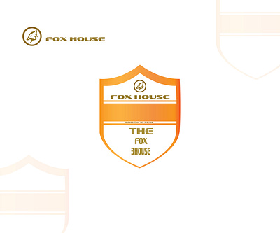 Fox House Logo branding fox gaming logo golden color graphic design logo orange color premium logo