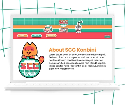 SCC Konbini design ecommerce food illustration order simple ui web website