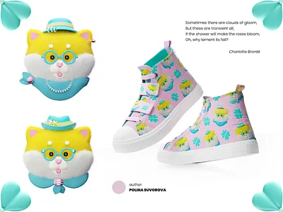 Lucky Shiba print 3d art blender cartoon characterdesign clover design fashion illustration lucky print render shiba sneakers summer