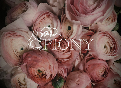 PIONY flower store 3d branding graphic design illustrator logo photoshop