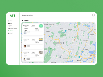 Auto transport services (ATS) app design graphic design ui ux