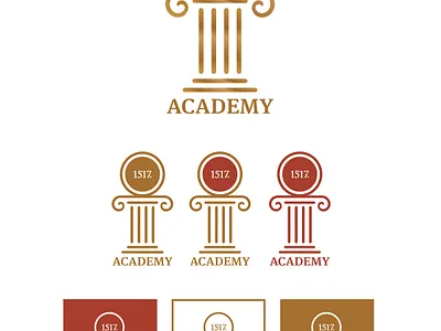 1517 Academy Brand Refresh academy acedemic branding christian column design icon icons illustration logo logos minimal pillar teaching university vector