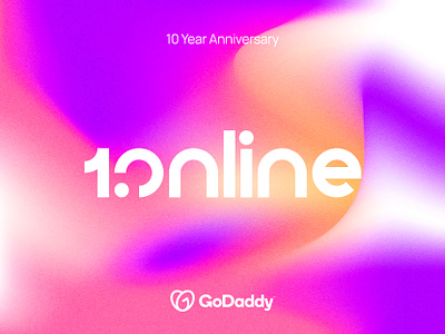 10 Years of .Online - Logo Design .online 10 10 year abstract anniversary app icon brand identity design branding celebration creative logo design custom logo design godaddy gradient letter mark logo logo redesign logotype modern logo typography visual identity design