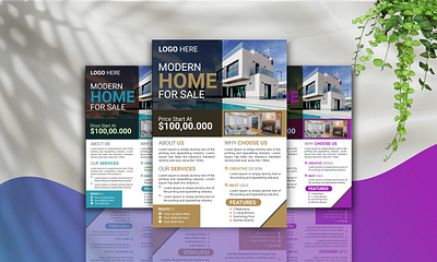 Real state flyer design template brochure business flyer corporate creative design estate flyer design graphic design home sale house modern design modern home proparty real real estate flyer real state