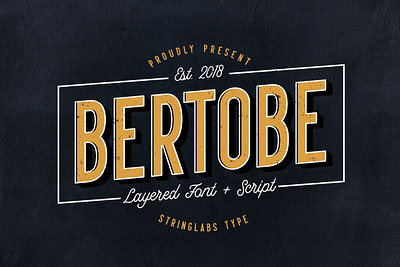 Bertobe - Layered Font app branding design graphic design illustration logo typography ui ux vector