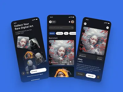 NFT App graphic design ui ui design