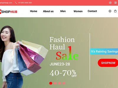 Shop Hub -E-commerce website website design