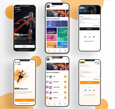 Achieve Your Fitness Goals | Fitness Nation adobe xd animation app design branding business case study custom mockups design figma fitness app graphic design illustration logo ui ux web design workout app