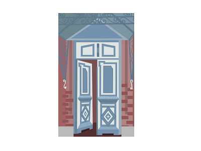 Rostov doors 2d adobe illustrator city doors illustration vector