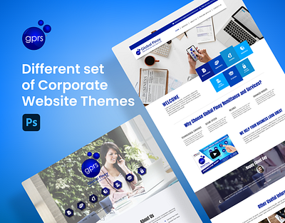 Corporate Website Design Themes branding business website company corporate website design landing page mockup photoshop themes ui website website design website themes