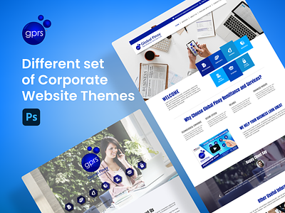Corporate Website Design Themes branding business website company corporate website design landing page mockup photoshop themes ui website website design website themes