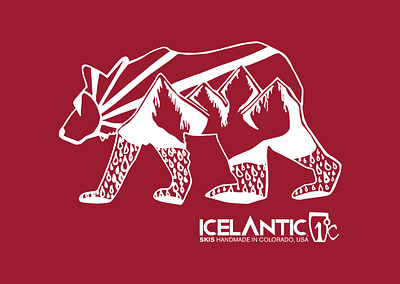 Icelantic Skis - Apparel Design apparel design graphic design illustration vector