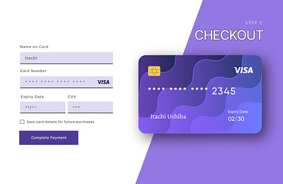 Credit Card Checkout Form button credit card dailyui form graphic design illustration ui