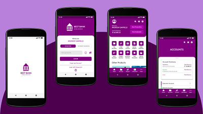 Banking App UI/UX Design android app design app banking design figma illustration ui ux vector