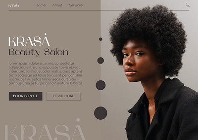 KRASA Beauty Salon branding design illustration ui ui design ui ux design ux web design