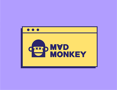 Mad Monkey Logo animals brand identity brandidentity branding design icone illustration logo logo design logodesign logos minimalism monkey ui visual identity