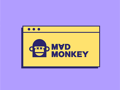 Mad Monkey Logo animals brand identity brandidentity branding design icone illustration logo logo design logodesign logos minimalism monkey ui visual identity