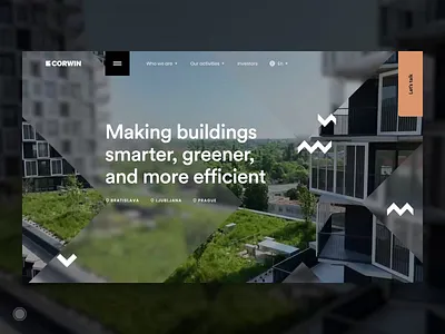 CORWIN Website Redesign ae after effects animation app branding building company design developer efficient eko green homepage logo smart ui ux water