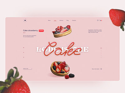 Web design of the cake page design figma graphic design illustration ui web 웹디자인