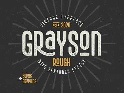 Grayson Rough font and Graphics app branding design graphic design illustration logo typography ui ux vector