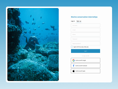 registration form account dailyui dashboard figma forms graphic design input field internships login login form marine conservation minimal design register registration sign in sign up ui ux