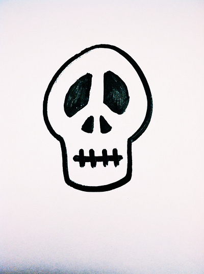 Peace Skull Illustration