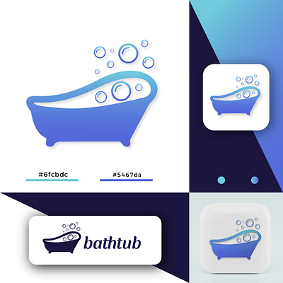 Bathtub - Logo Design (Unused) abstruct logo bathtub branding creative logo design graphic design icon logo logosai vector