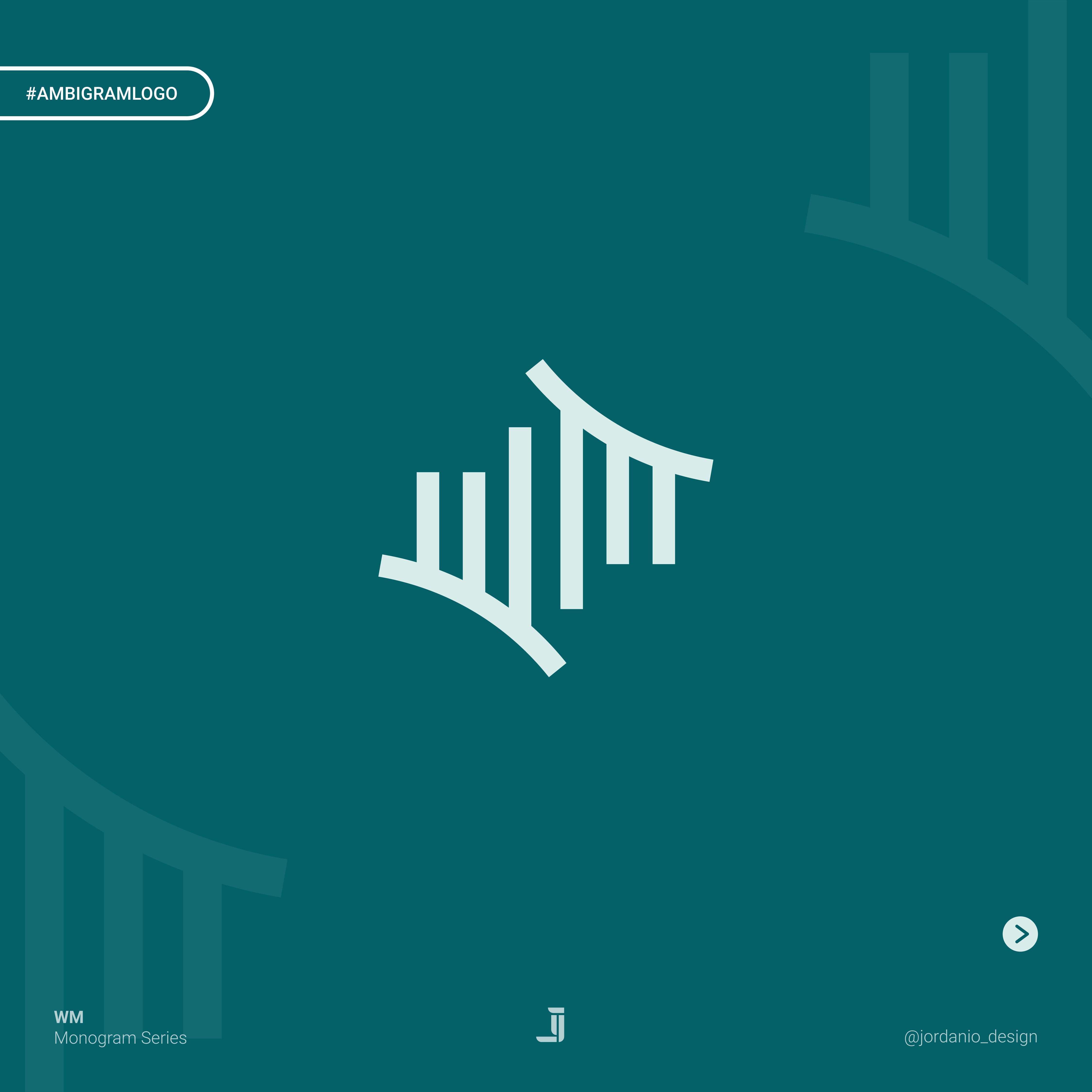 WM Ambigram Monogram Logo (1/3) ambigram logo letter logo logo design minimalist logo monogram logo mw logo wm llogo