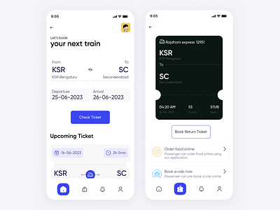 QuickBook-Train Ticket Booking Mobile App app appconcept design figma mobileapp onlinebooking ticketbookig ui uiux