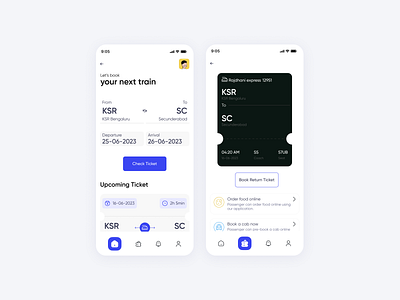 QuickBook-Train Ticket Booking Mobile App app appconcept design figma mobileapp onlinebooking ticketbookig ui uiux