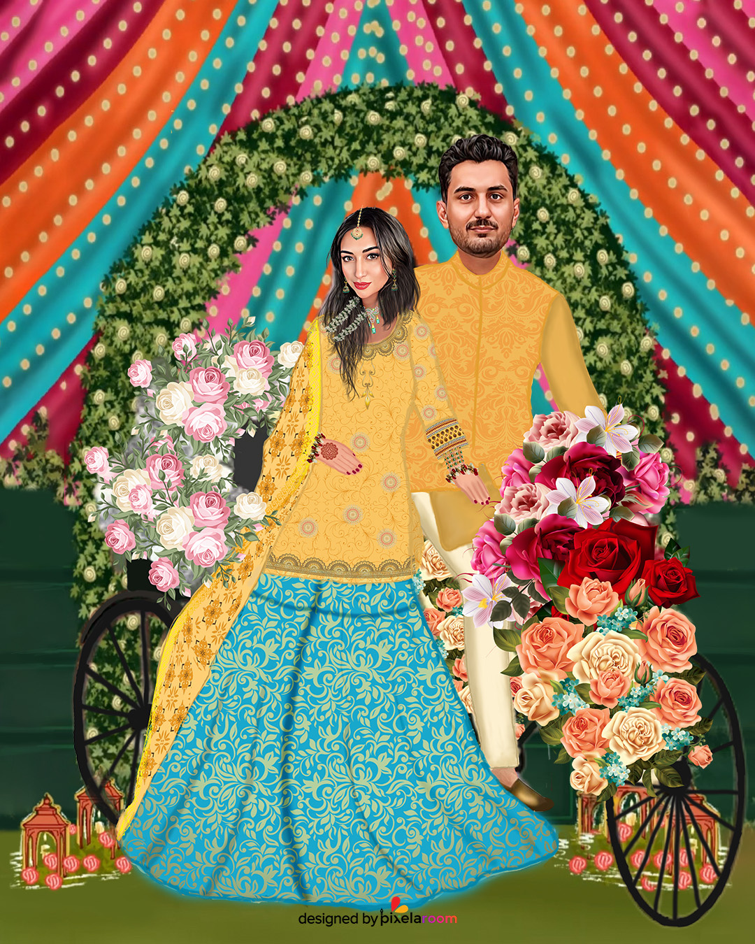 Example of We Will Do Caricatures Of Couples