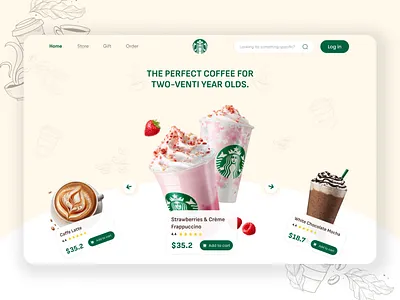 Starbuck Website Ui app design figma graphic design illustration ui ux web website websiteui