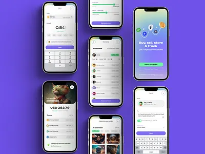 Crypto wallet + AI Image generator App ai aiimage app collectible crypto design digital assets inspiration interface design mobile app nft ui design wallet
