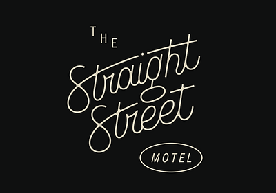 Straight Street Logo branding hand lettering logo
