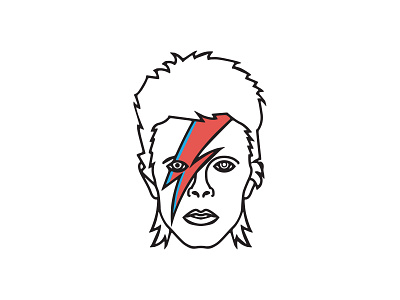 Aladdin Sane David Bowie aladdin sane bowie brand branding changethethought david bowie design glamour rock graphic design icon icon design illustration logo portrait art symbol vector vector art vector portrait