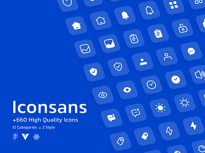 Iconsans: Freebie app icon bold gallery home icon icons iconsans iconset linear message monogram sheild splash style sun tag uidesign